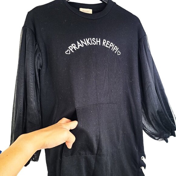 Repipi Armario Prankish Black WhimsiGoth Bubble Sleeve Oversized  Sweater Tunic - Picture 3 of 9